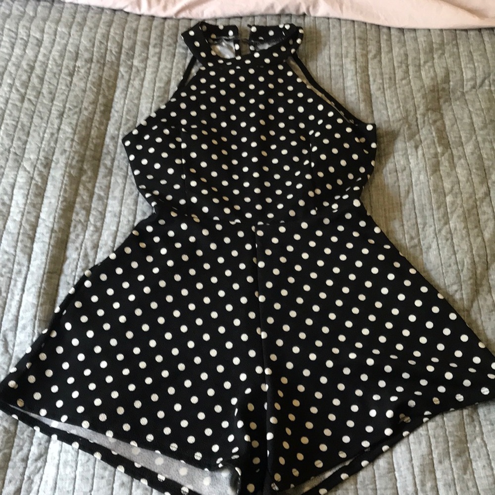 Black and white romper